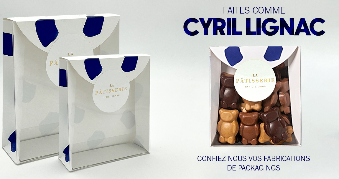 Cyril Lignac fait confiance à PforPack pour fabriquer ses packagings gourmands !